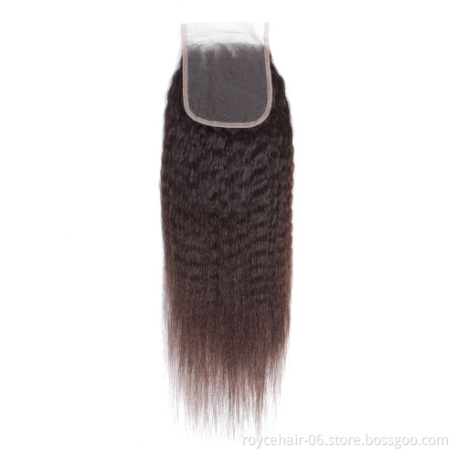 Closure With Top Wig Curly Hair , U Part  Light Brown Lace Hair Closure